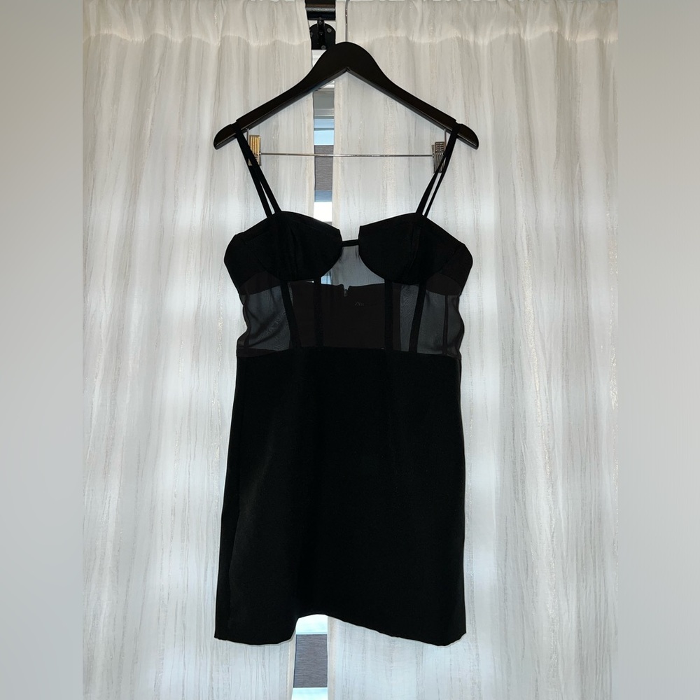 NWT Zara Sheer Corset Dress
